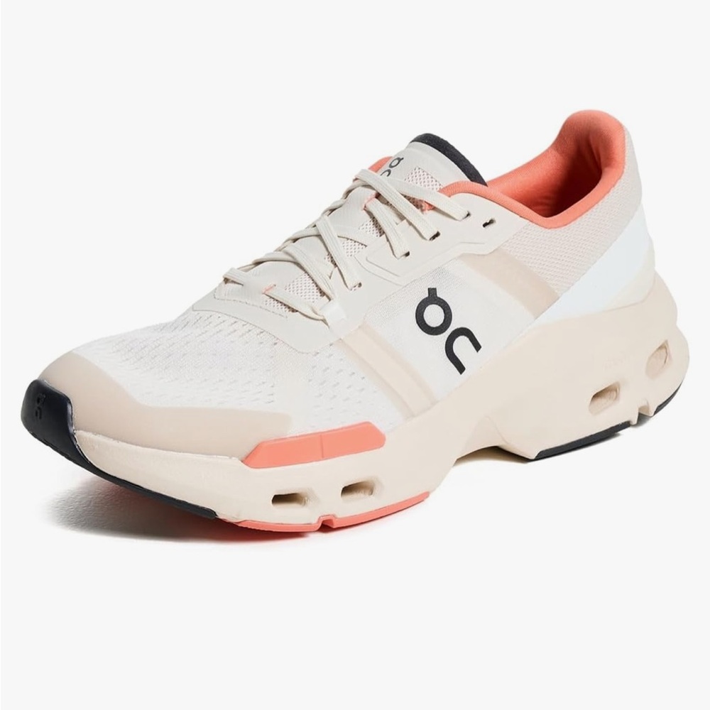 On Running Women's White and Coral Sneakers